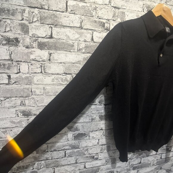 EUC Boss Hugo Boss Long Sleeved Kint Polo Sweater Merino Wool Size Medium - Picture 6 of 12